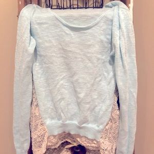 Sea Foam Lace Sweater🤍